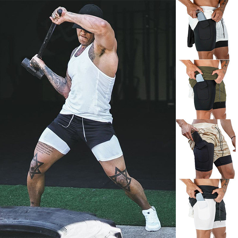 SEO Title Men's Muscle-Fit Double-Layer Quick-Dry Performance