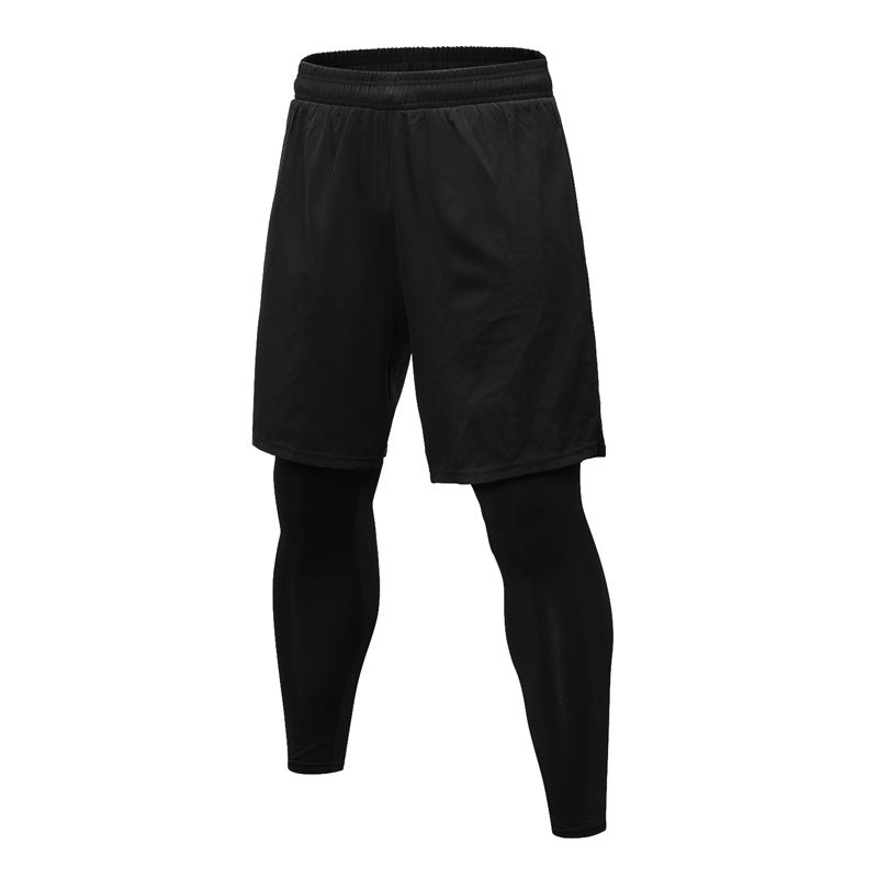 Black men's shorts - casual shorts with elastic waistband for active and leisure wear