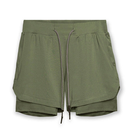 Dark Brown men's shorts - casual shorts with elastic waistband for active and leisure wear