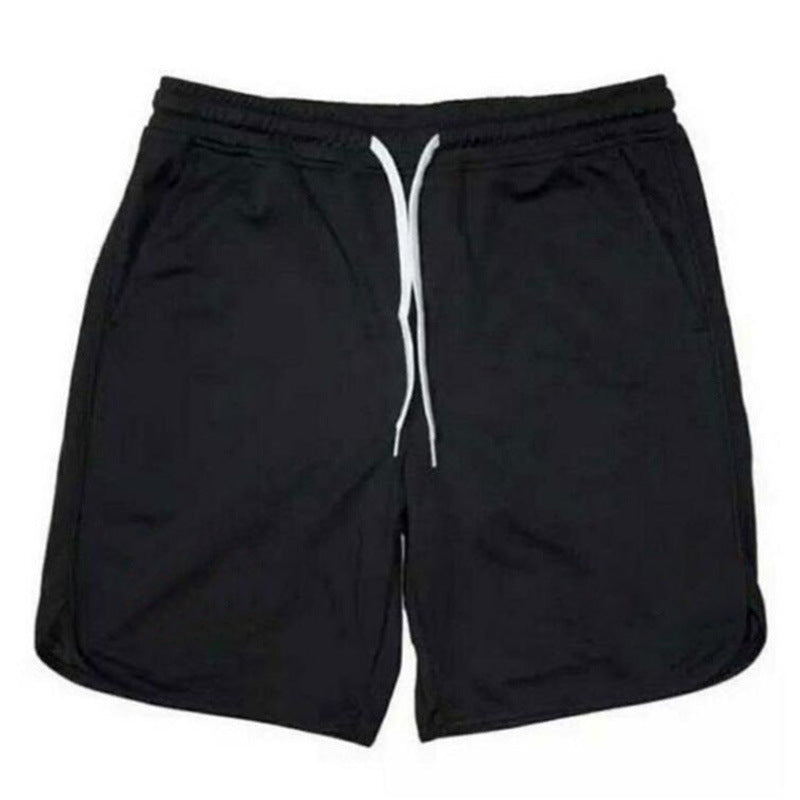Black men's shorts - casual shorts with elastic waistband for active and leisure wear