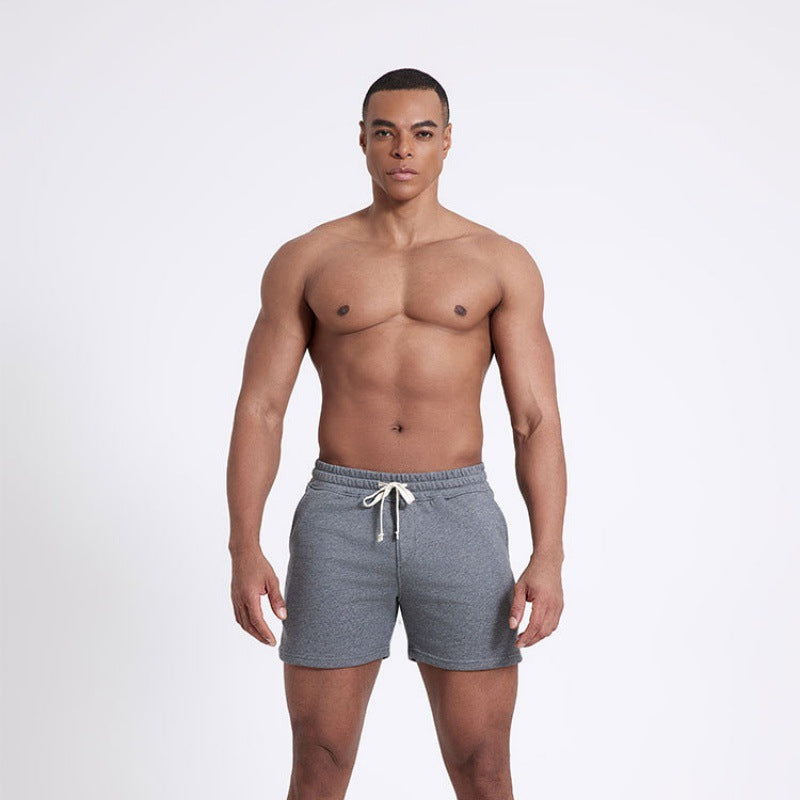 White men's shorts - casual shorts with elastic waistband for active and leisure wear