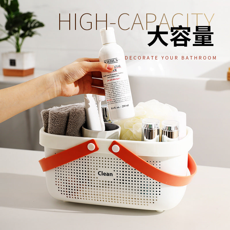 Portable Plastic Bath Basket for Bathroom & Bathhouse Use