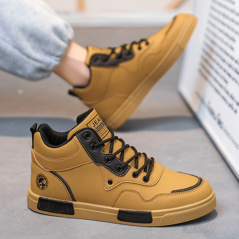 Men's Premium High-Top Leather Casual Sneakers