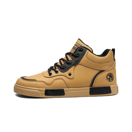 Xjc- Yellow men's sneakers - casual athletic shoes with cushioned comfortable sole