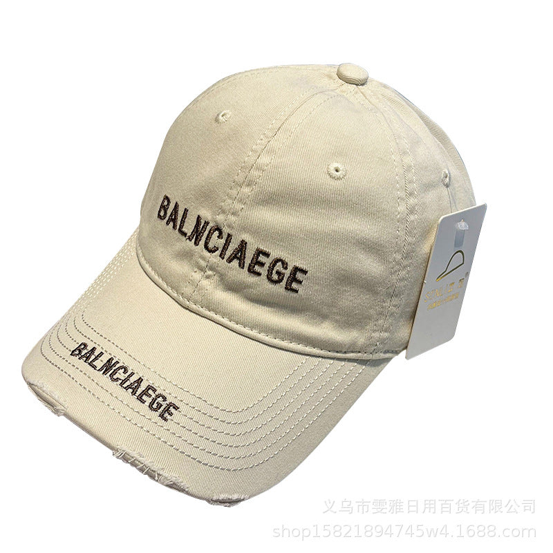 Letter Embroidered Baseball Cap Korean Style Sunshade Sports Hat
