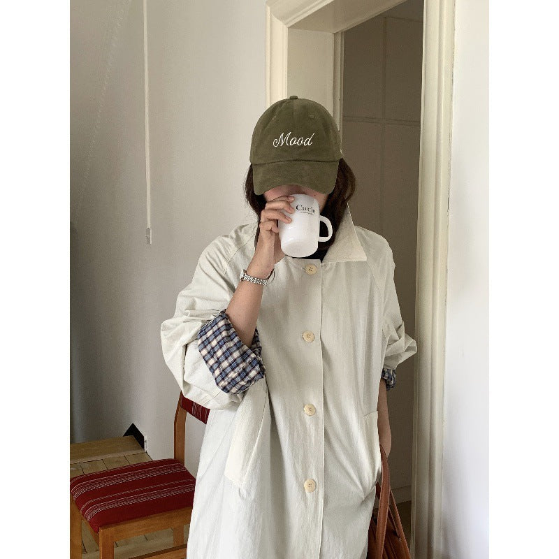 Korean Style Embroidered Baseball Cap Women Wide Brim Duckbill