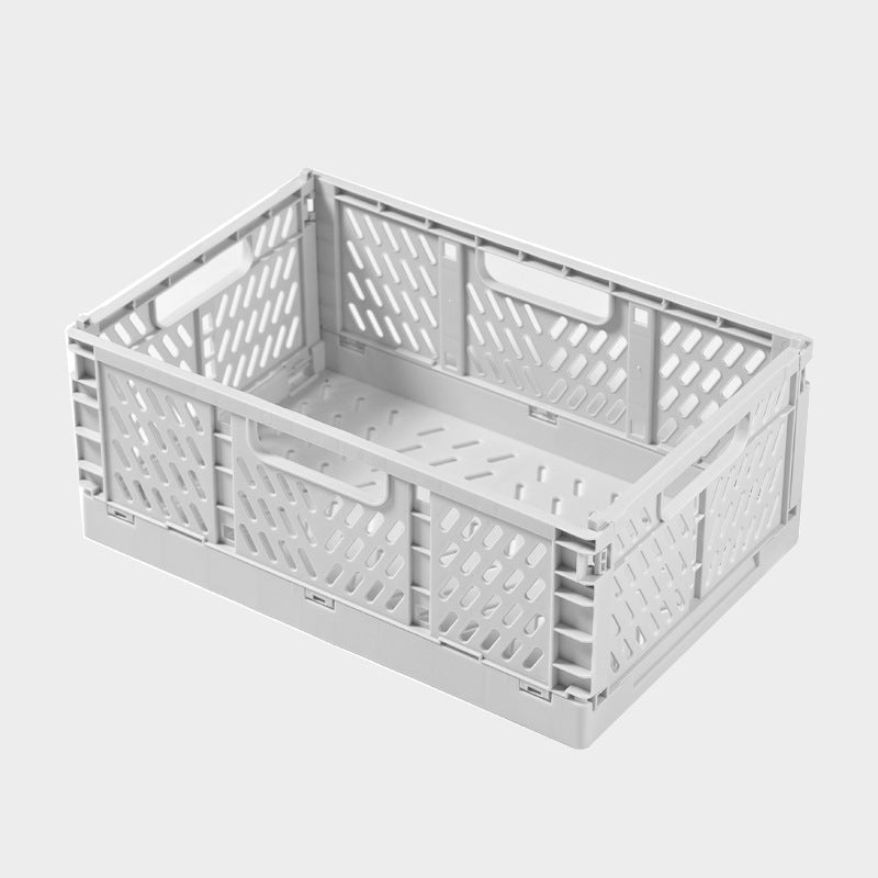 Foldable Plastic Storage Basket for Snacks & Home Use