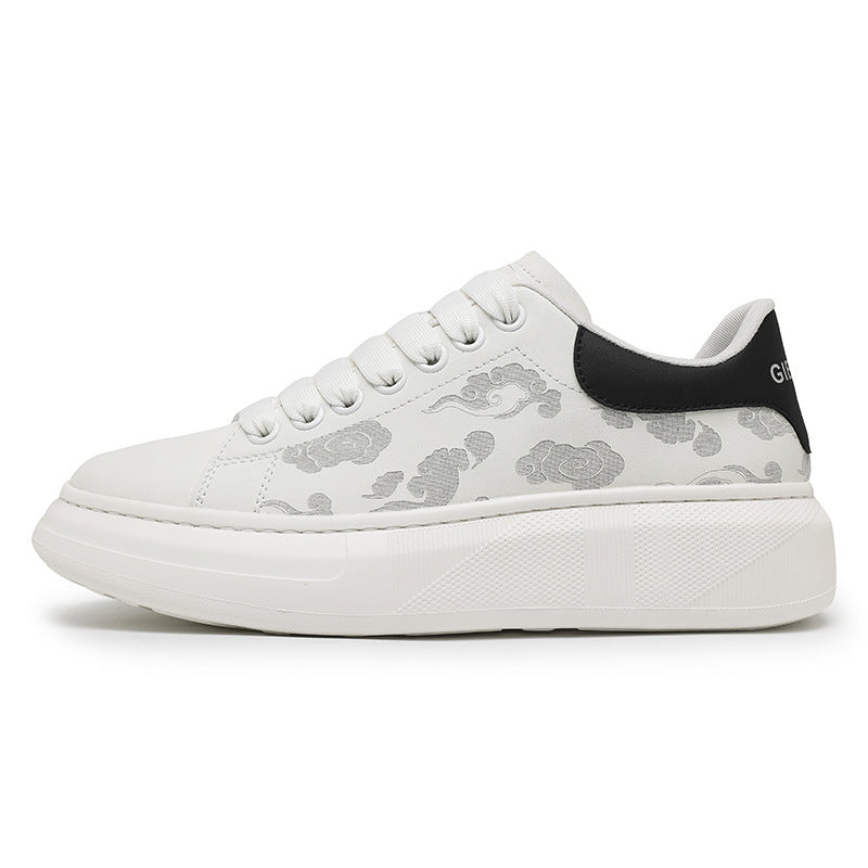 Men's Spring/Autumn Trendy White Sneakers