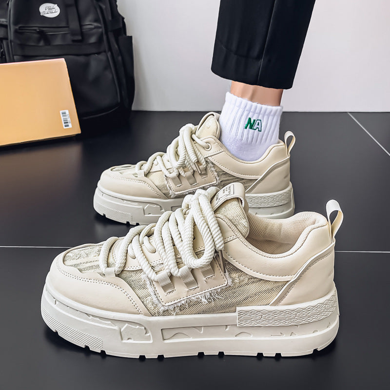 Men's Spring/Autumn Denim Ripped "Bread" Sneakers