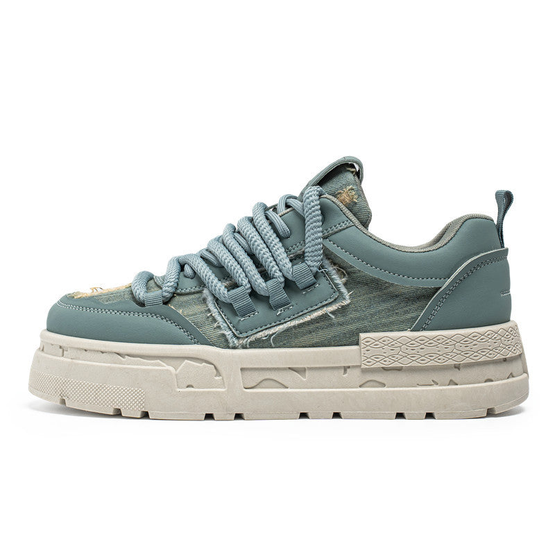 Men's Spring/Autumn Denim Ripped "Bread" Sneakers