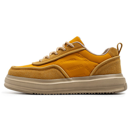 Men's Retro Thick-Soled Leather-Covered Low-Cut Sneakers