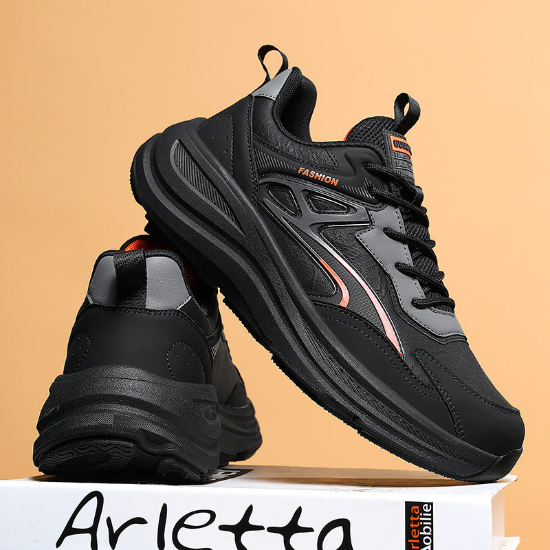 Men’s Low-Top Lace-Up Thick-Soled Casual Running Sneakers