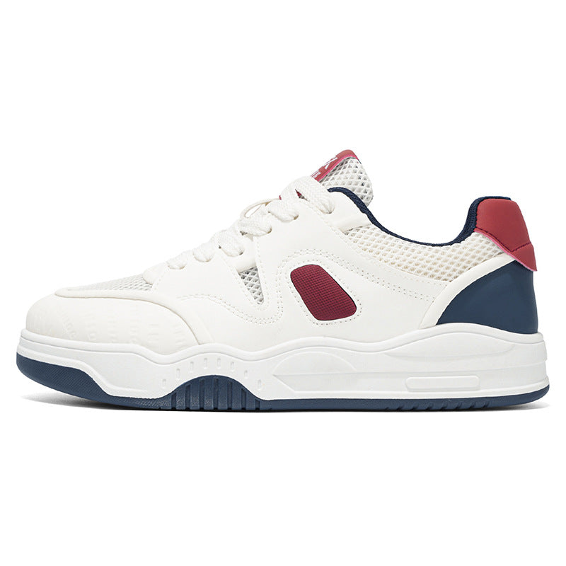 Men’s White Mesh Sneakers Korean Style Thick Sole Casual Shoes