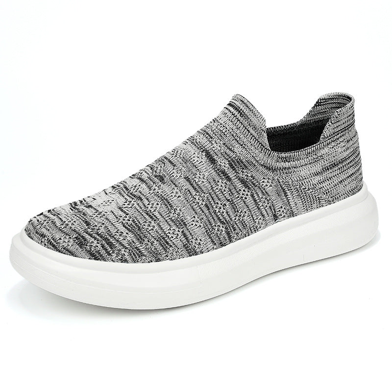Men’s High-Top Knit Sneakers Breathable Sock Shoes for Casual Wear
