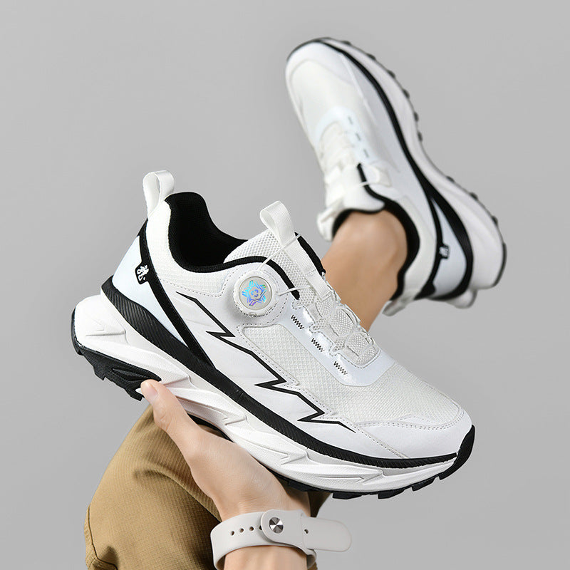 Men’s Slip-On Rotating Button Thick Sole Lightweight Running