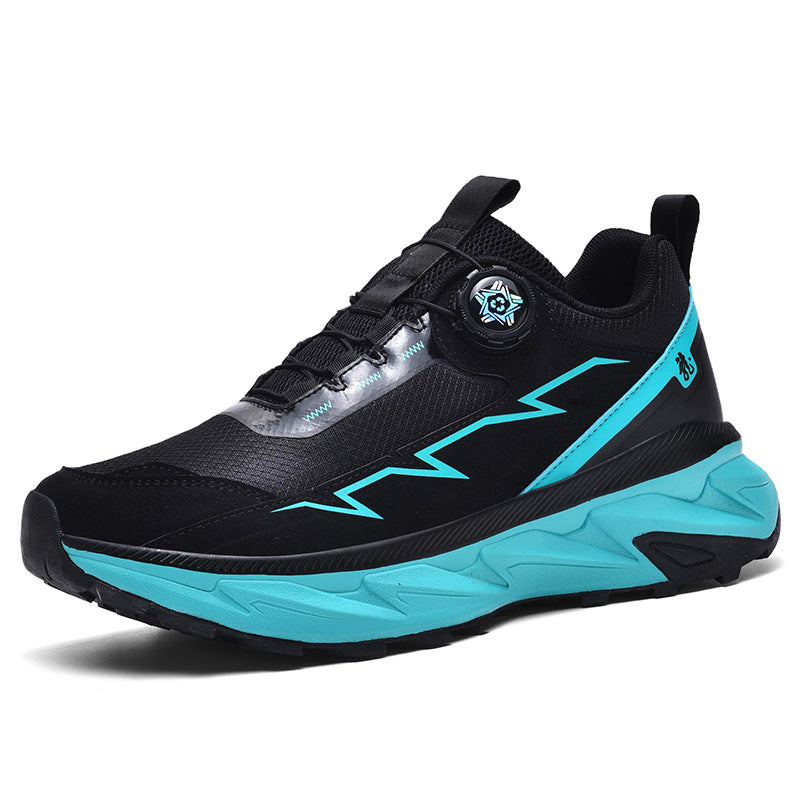 Men’s Slip-On Rotating Button Thick Sole Lightweight Running Shoes