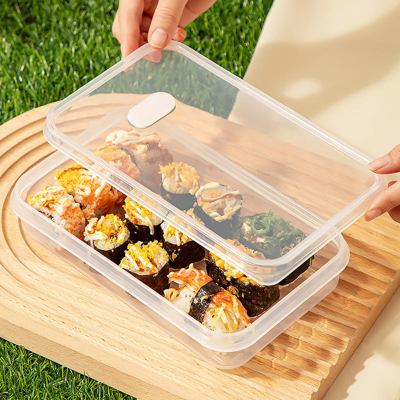 Sealed Bento Sushi Box Transparent Food Grade Storage Container