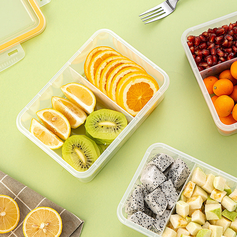 Sealed Compartment Food Storage Box for Fridge with Lid
