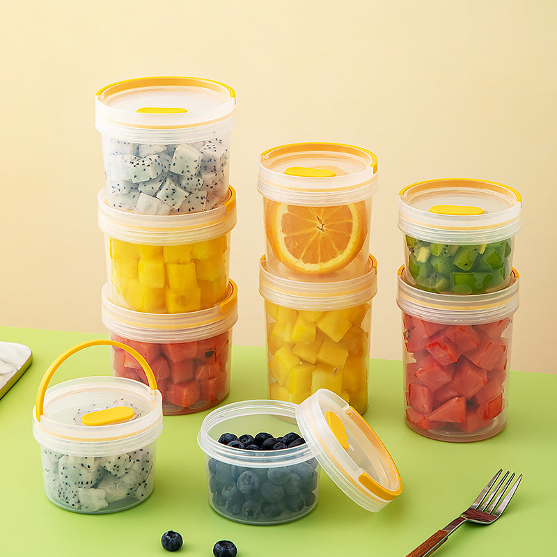 Portable Round Food Lunch Box with Sealed — Small low style