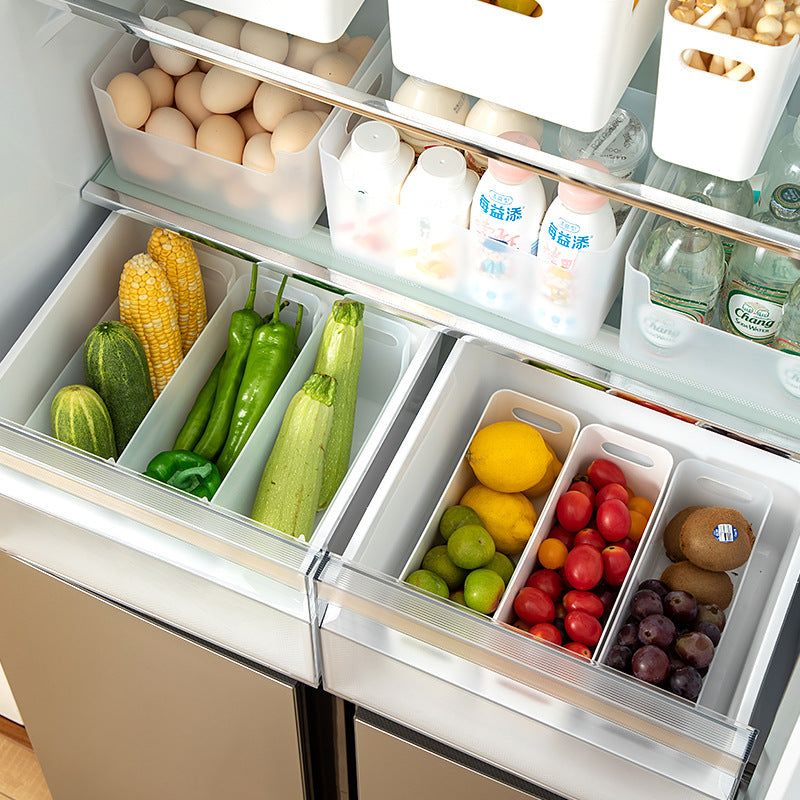 Drawer Type Refrigerator Storage Box for Eggs — Narrow Small Three Pack