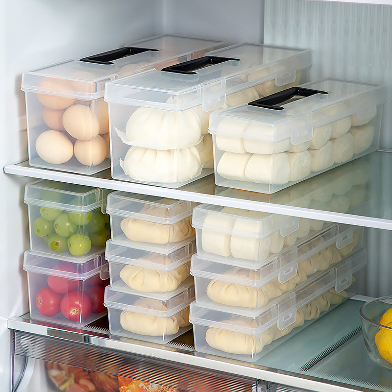 Food Grade Transparent Refrigerator Crisper with Lid — clear