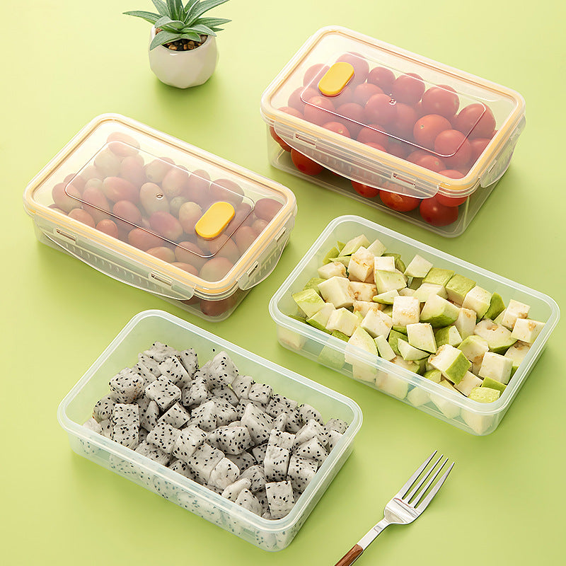 Food Grade Sealed Refrigerator Storage Box with — Small size two pack