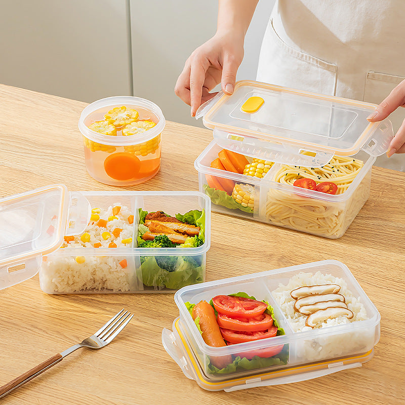 Microwave Safe Bento Lunch Box with Rice — Large two pack