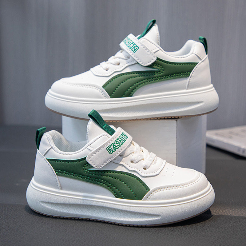 Kids White Board Sneakers Thick Sole Casual Student Shoes