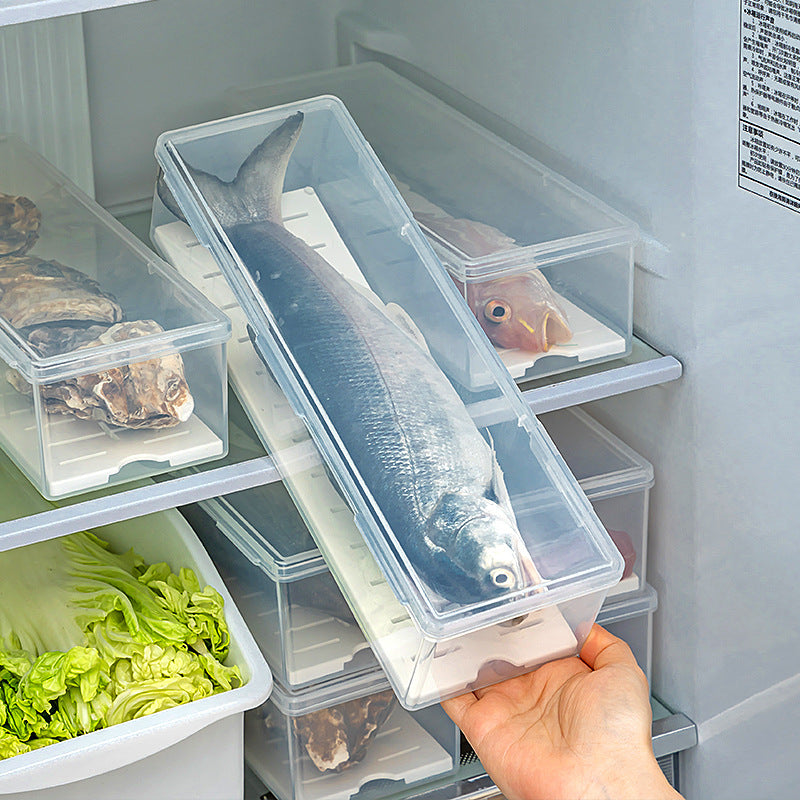 Sealed Refrigerator Storage Box with Lid for Seafood & Food