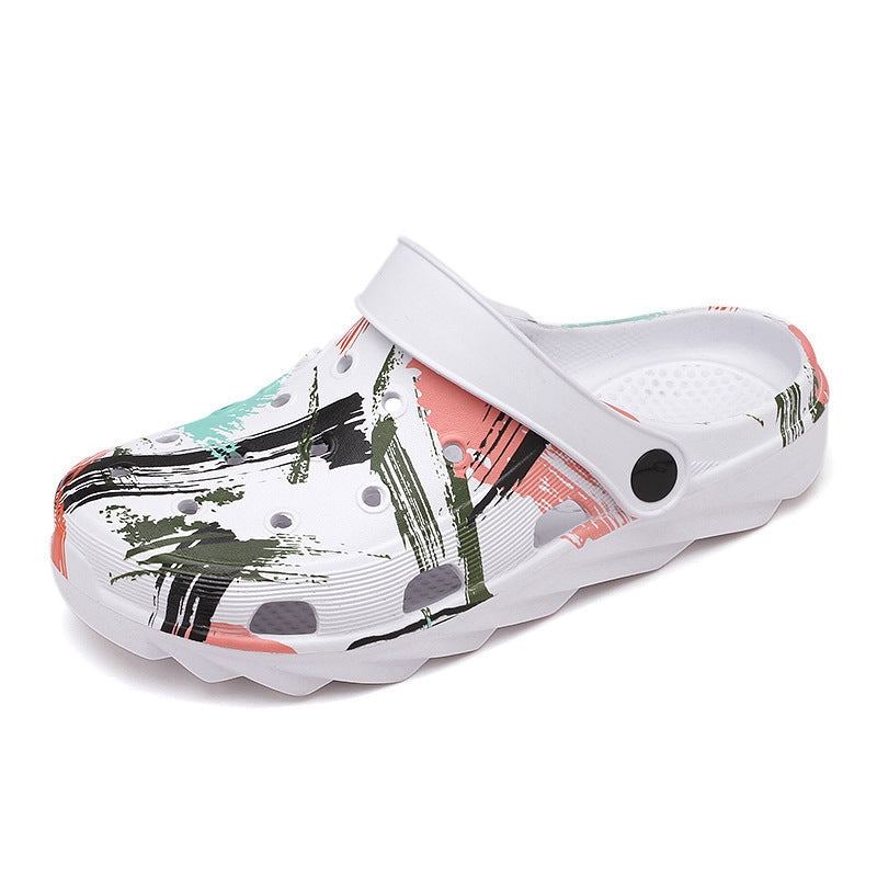 Couple Baotou Sandals Breathable Beach Crocs Style Casual Summer Shoes