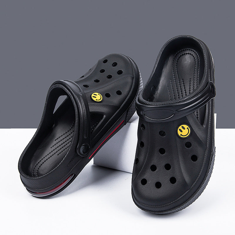 Men’s Two-Hole Sandals Summer Beach Casual Outdoor Large Size