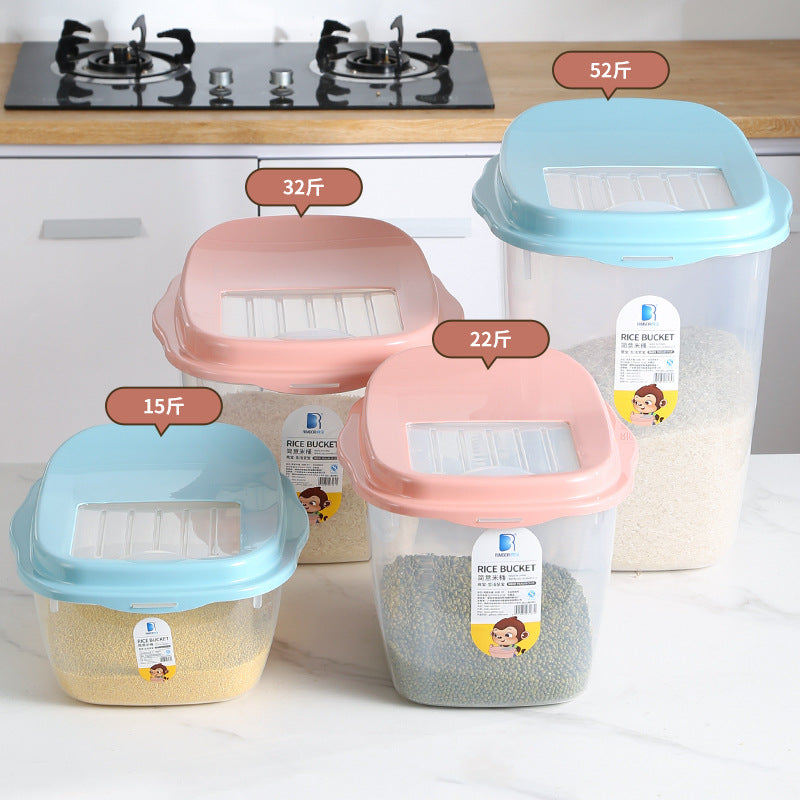 Large Capacity Sealed Rice Storage Box Insect Proof Grain Bucket