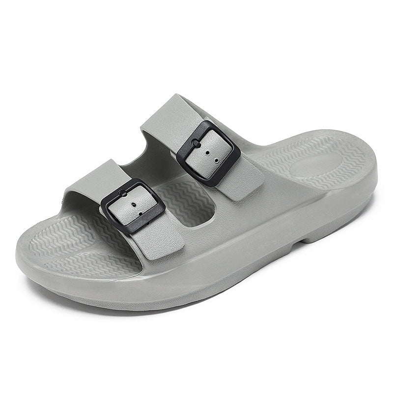 Men’s Thick Sole Slip-On Sandals Breathable Casual Beach Shoes
