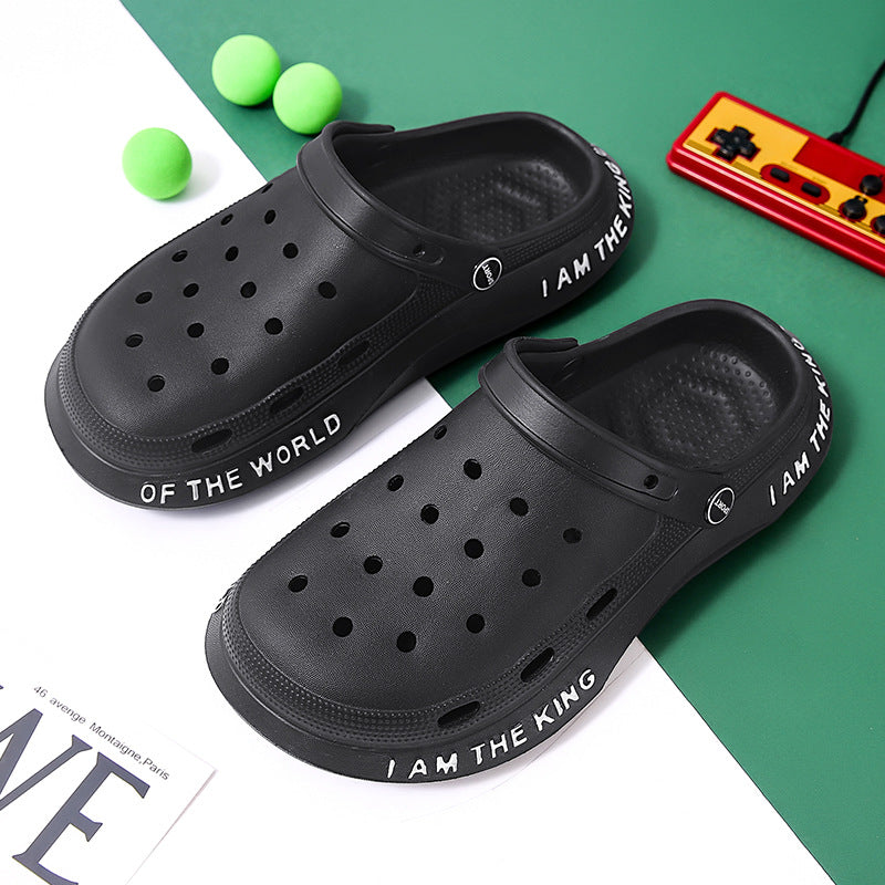 Men’s Hollow Clogs Baotou Beach Sandals