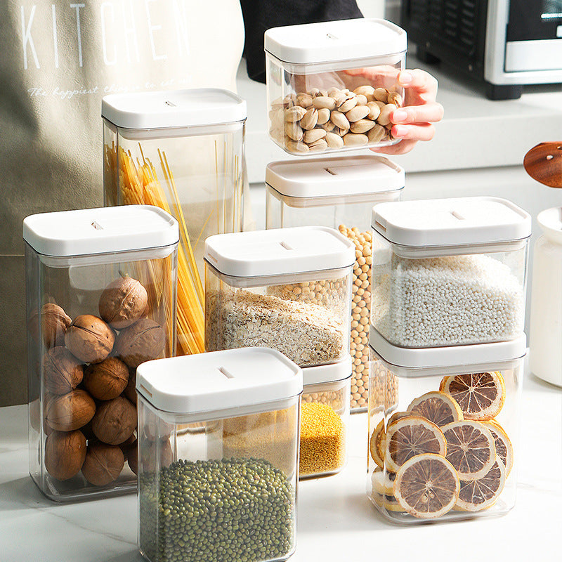 Sealed Transparent Acrylic Kitchen Storage Cans for Food & Snacks