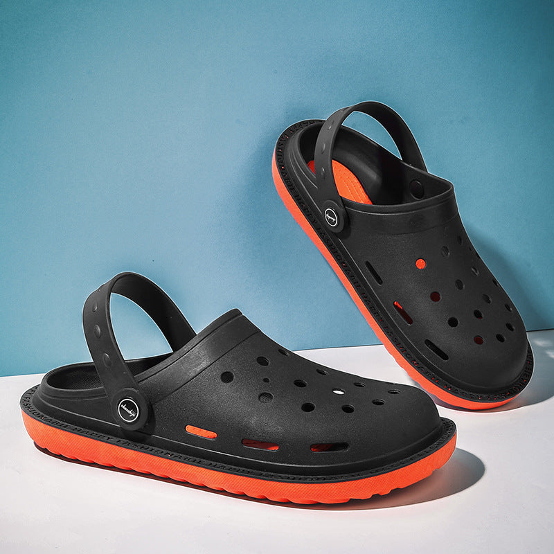 Men’s Hollow Soft Sole Slip-On Sandals Non-Slip Summer Casual