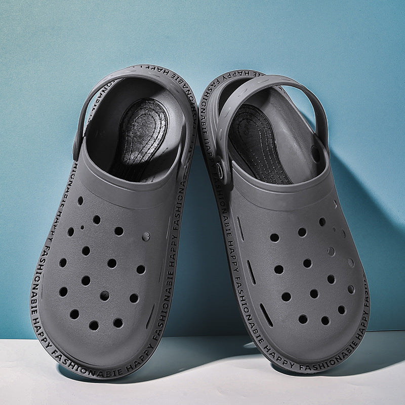 Men’s Hollow Soft Sole Slip-On Sandals Non-Slip Summer Casual Shoes
