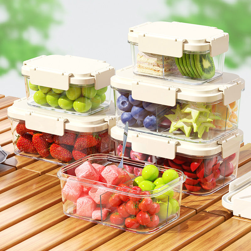 Food Grade Compartment Fruit Storage Box for Camping & Lunch