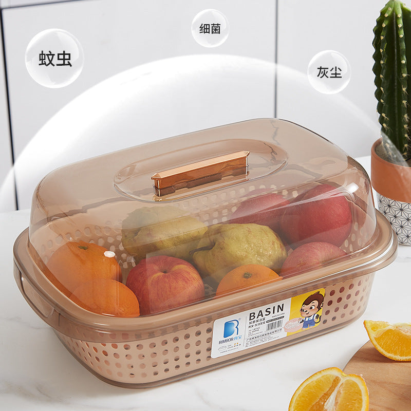 Kitchen Drainage Dish Rack with Bowl and Chopsticks Storage Box