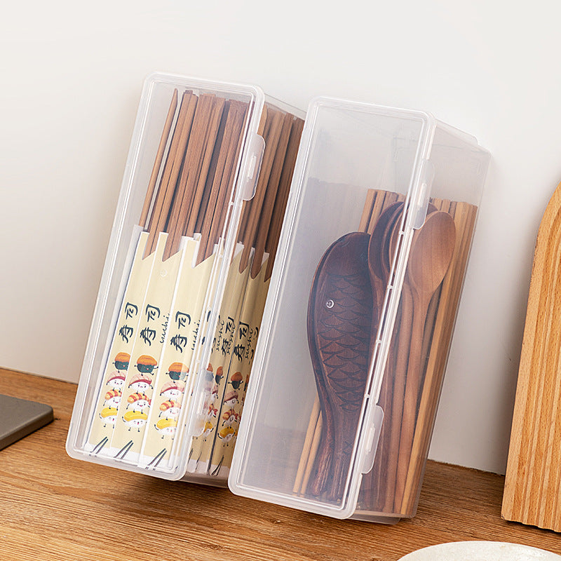 Japanese Style Portable Chopsticks Storage Box with Lid