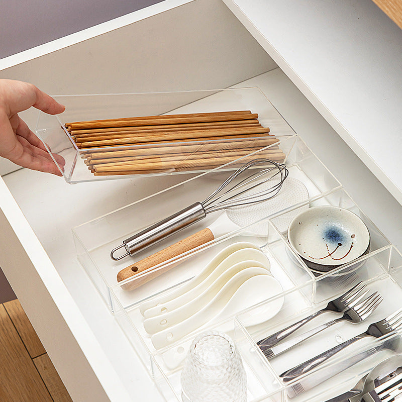 Stackable Drawer Seasoning Storage Box with Compartment Organizer
