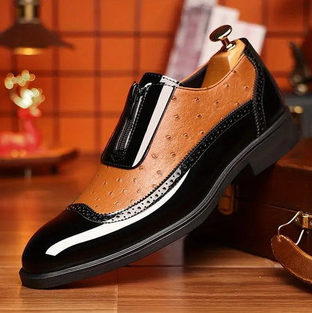 Black men's formal shoes - leather dress shoes for office and business occasions