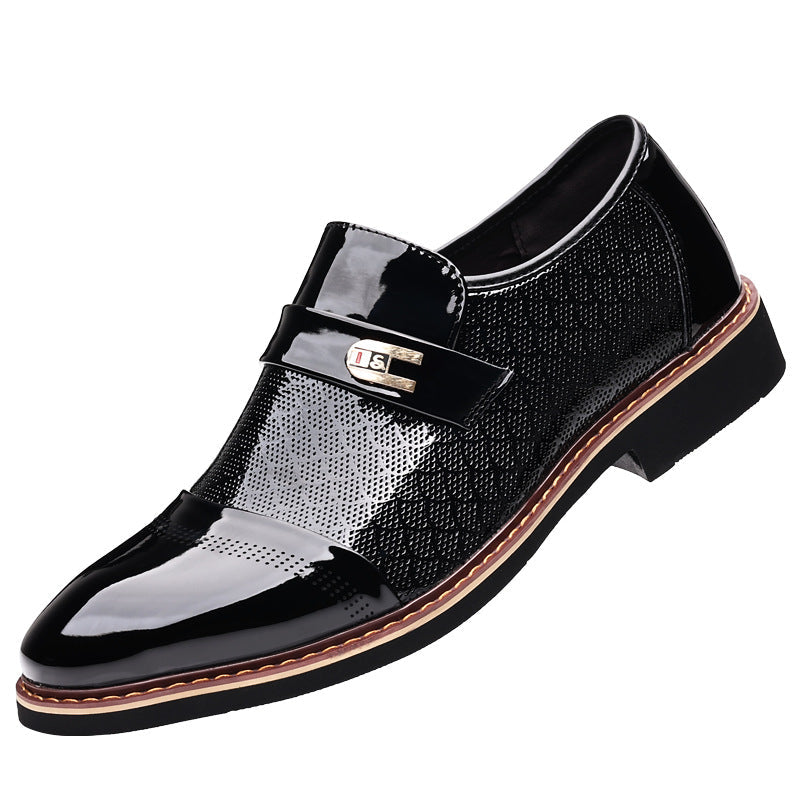 Black men's formal shoes - leather dress shoes for office and business occasions