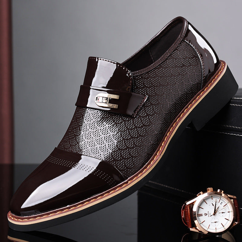 Men’s Slip-On Leather Loafers – Business Casual British Style