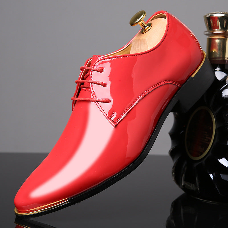 White men's formal shoes - leather dress shoes for office and business occasions