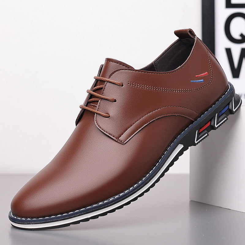 Black C10 men's formal shoes - leather dress shoes for office and business occasions
