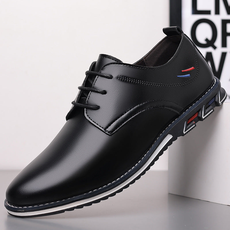 Men’s Lightweight Lace-Up Leather Shoes – Business Casual Large