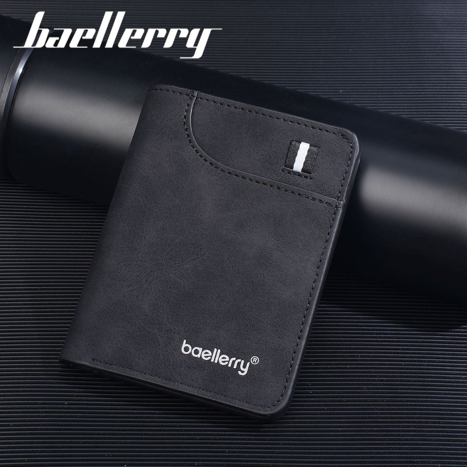 Men’s Slim PU Wallet – Anti-Theft Minimal Card Holder