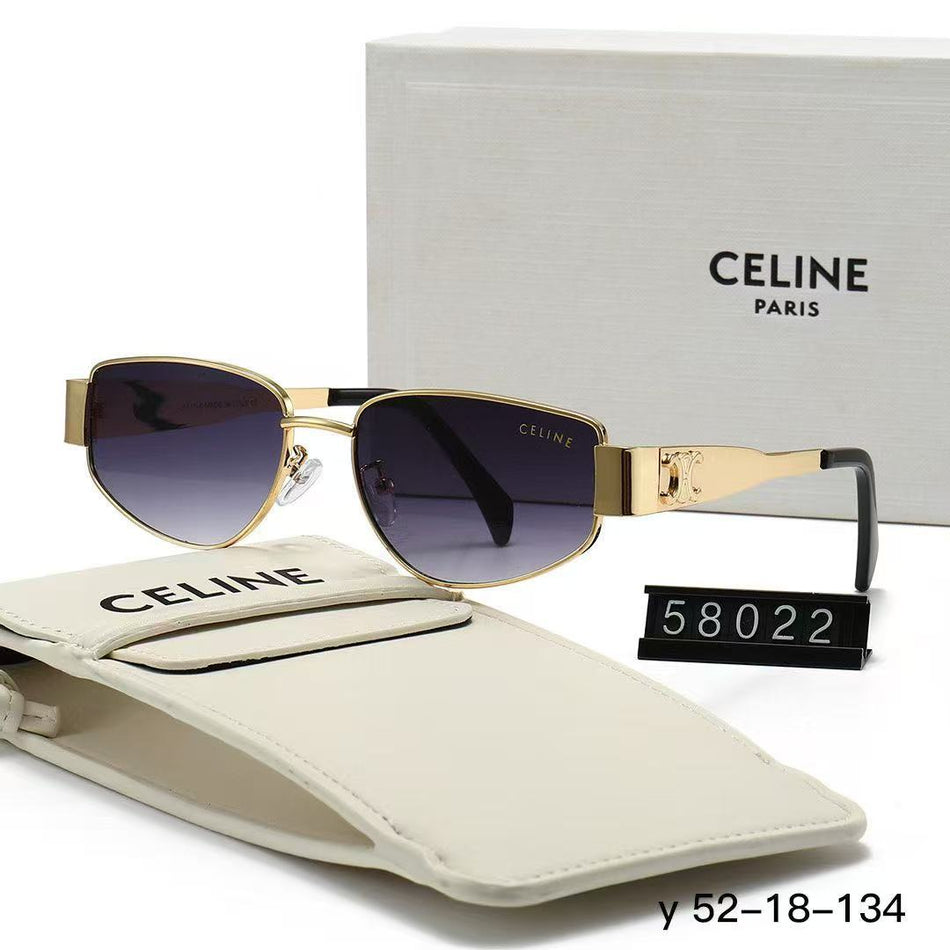 Retro Oval Women’s Sunglasses – Luxury Metal Frame UV380