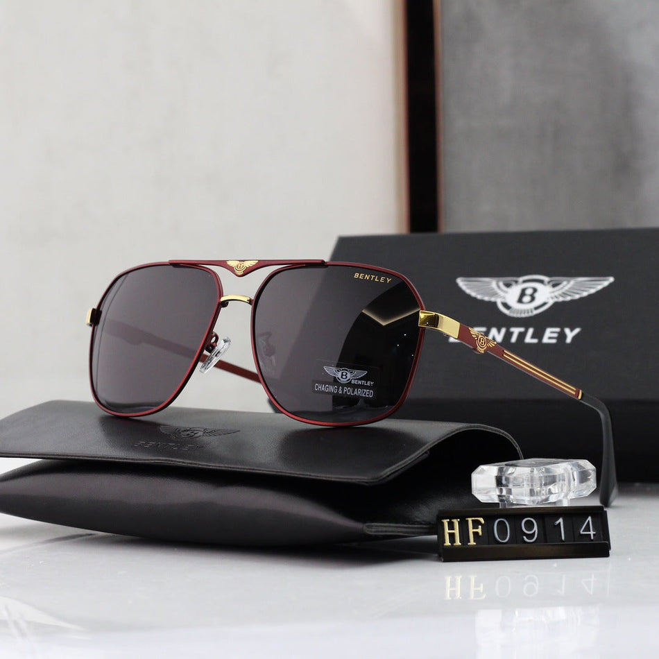 Men’s Polarized Metal Sunglasses – Square UV385 Prescription